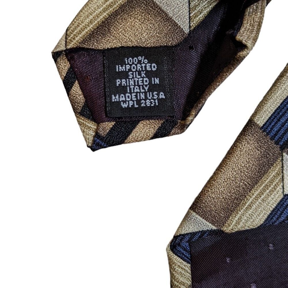 George Machado 100% Silk Men's Neck Tie Geometric 57"  Made‎ In U.S.A. - Picture 4 of 6